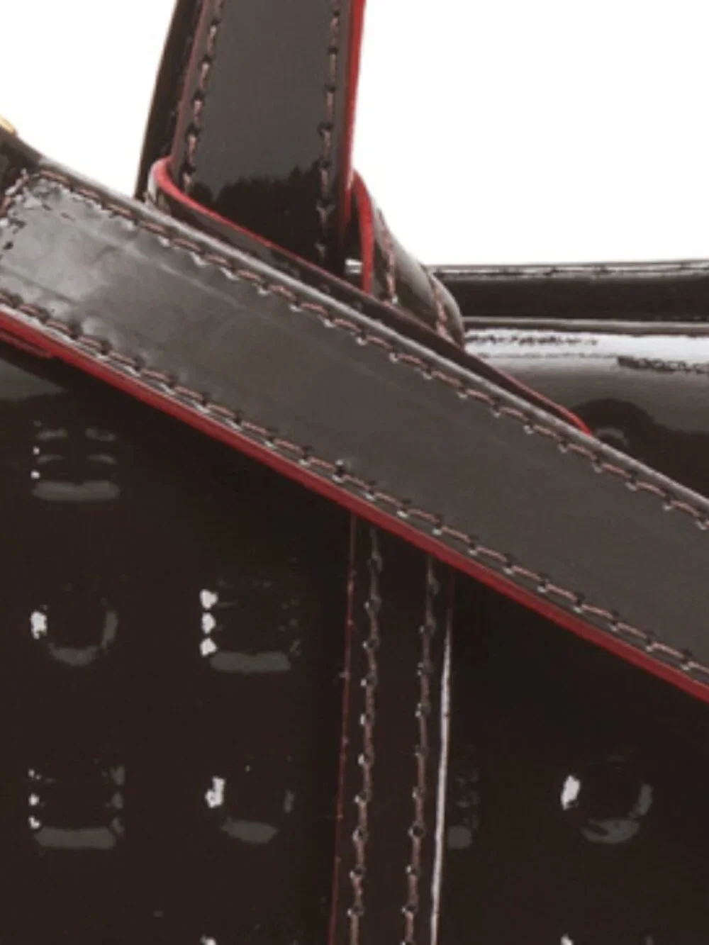 ARCADIA Made In Italy Patent Leather East West Zip Top Satchel